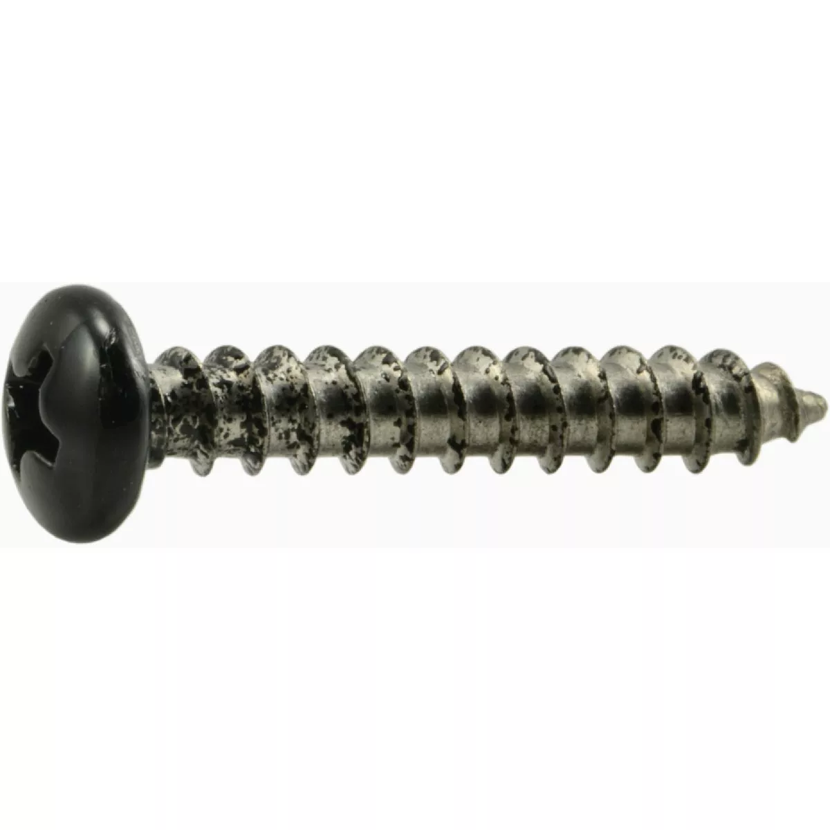 Midwest Fastener #8 x 1 In. Black Painted 18-8 Stainless Steel Phillips Pan Head Sheet Metal Screws