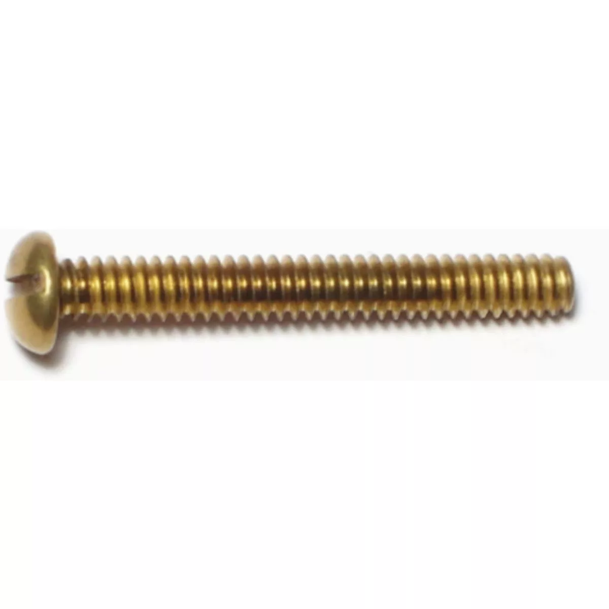 Midwest Fastener #10-24 x 1-1/2 In. Brass Coarse Thread Slotted Round Head Machine Screws (14 Ct.)
