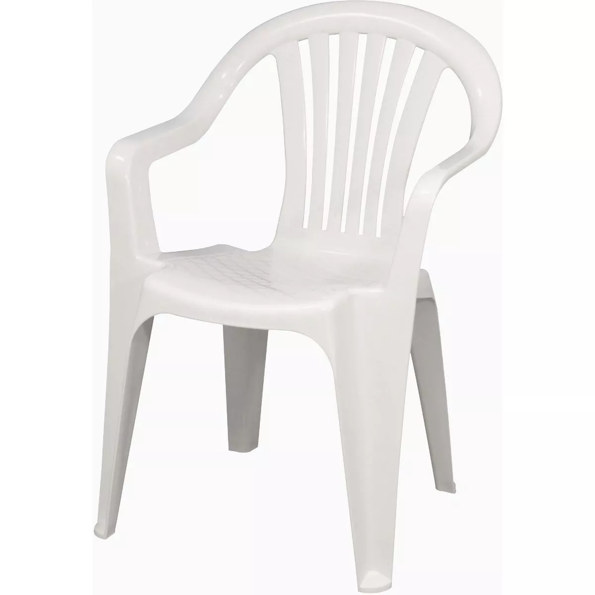 Gracious Living Cayman White Mid-Back Chair