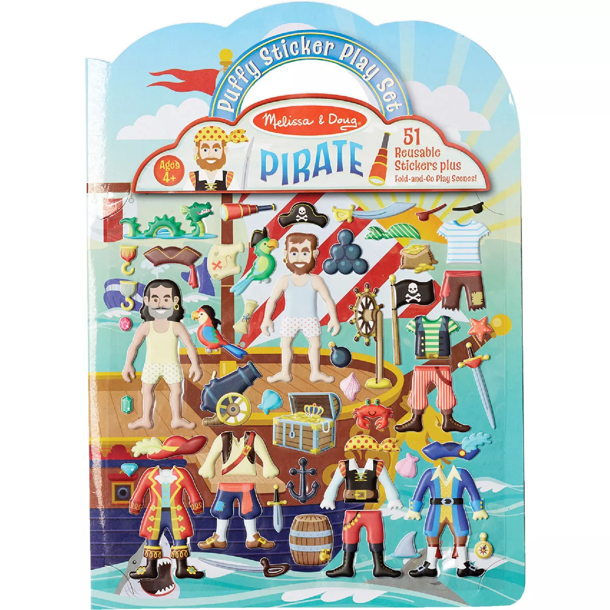 Melissa & Doug 51 Ct. Puffy Pirate Stickers-