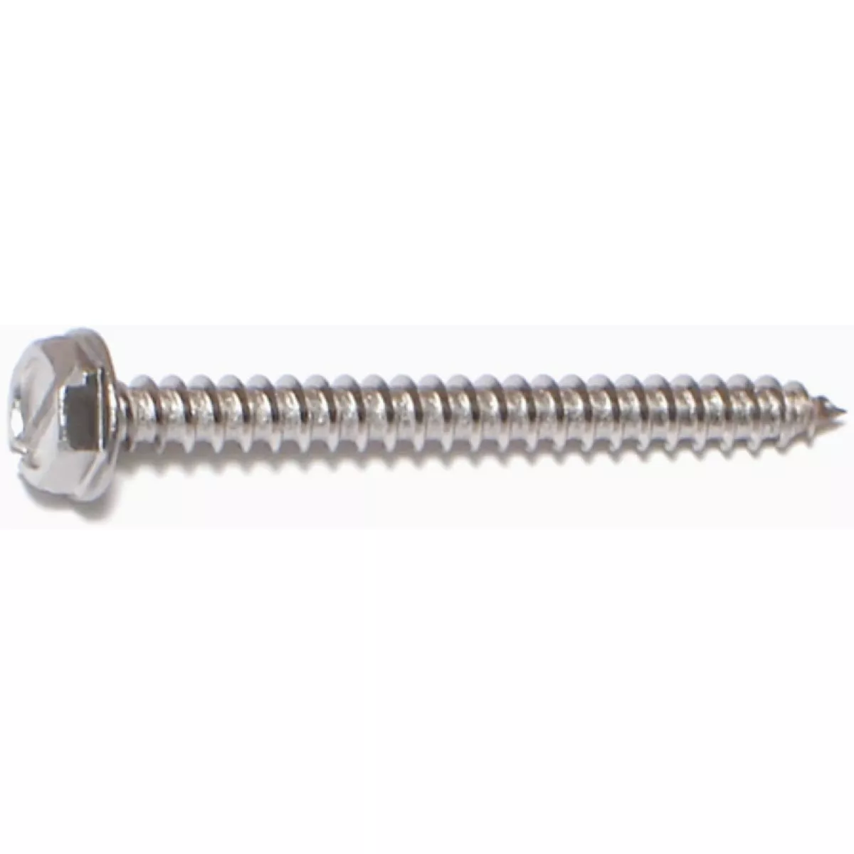 Midwest Fastener #6 x 1-1/2 In. 18-8 Stainless Steel Slotted Hex Washer Head Sheet Metal Screws
