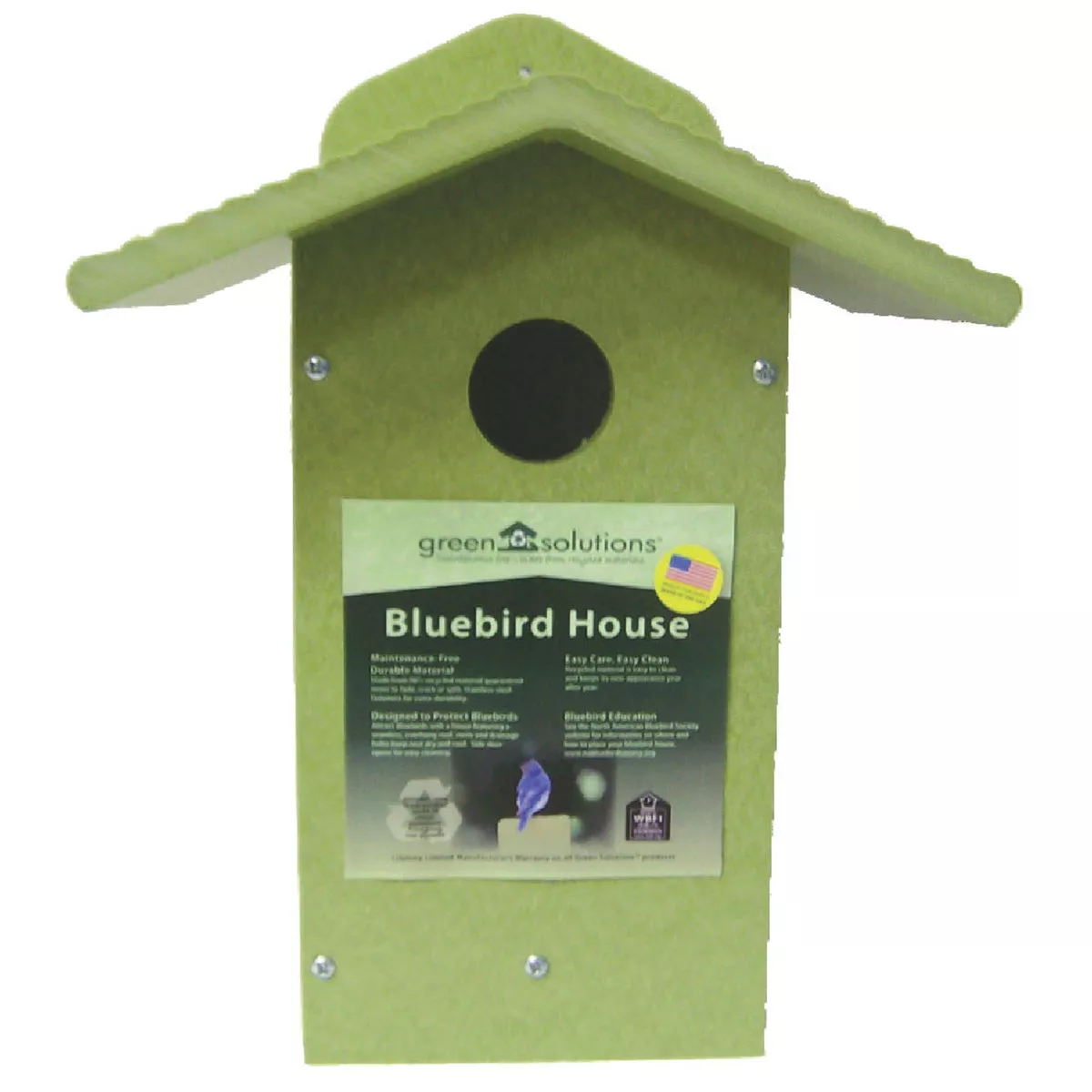 Birds Choice Green Solutions Green Recycled Plastic Bluebird House-