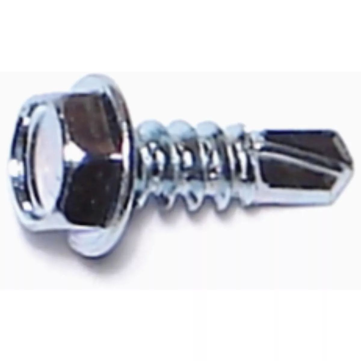 Midwest Fastener #8-18 x 1/2 In. Zinc Plated Steel Hex Washer Head Self-Drilling Screws (1 Ct.)-