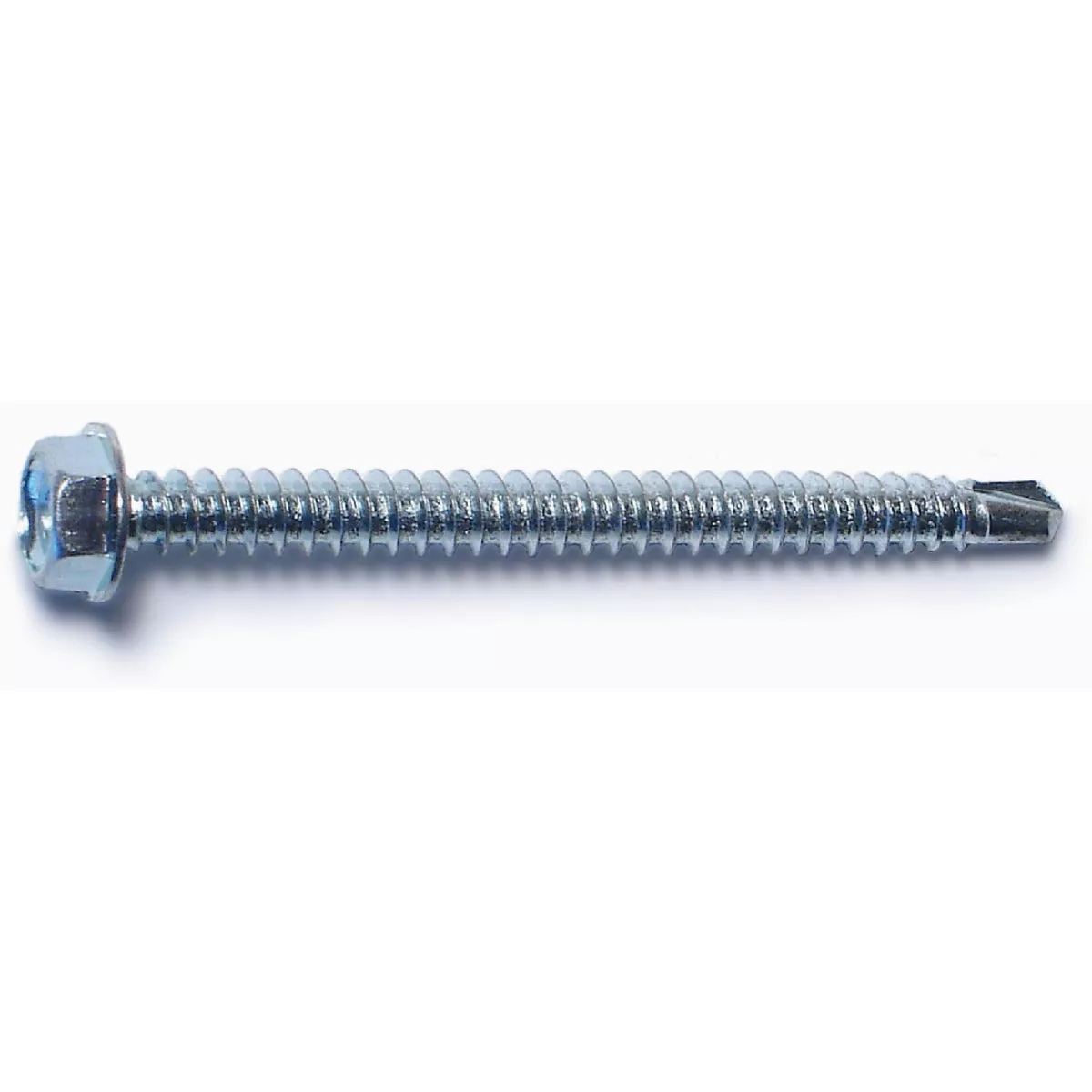 Midwest Fastener #8-18 x 2 In. Zinc Plated Steel Hex Washer Head Self-Drilling Screws (25 Ct.)