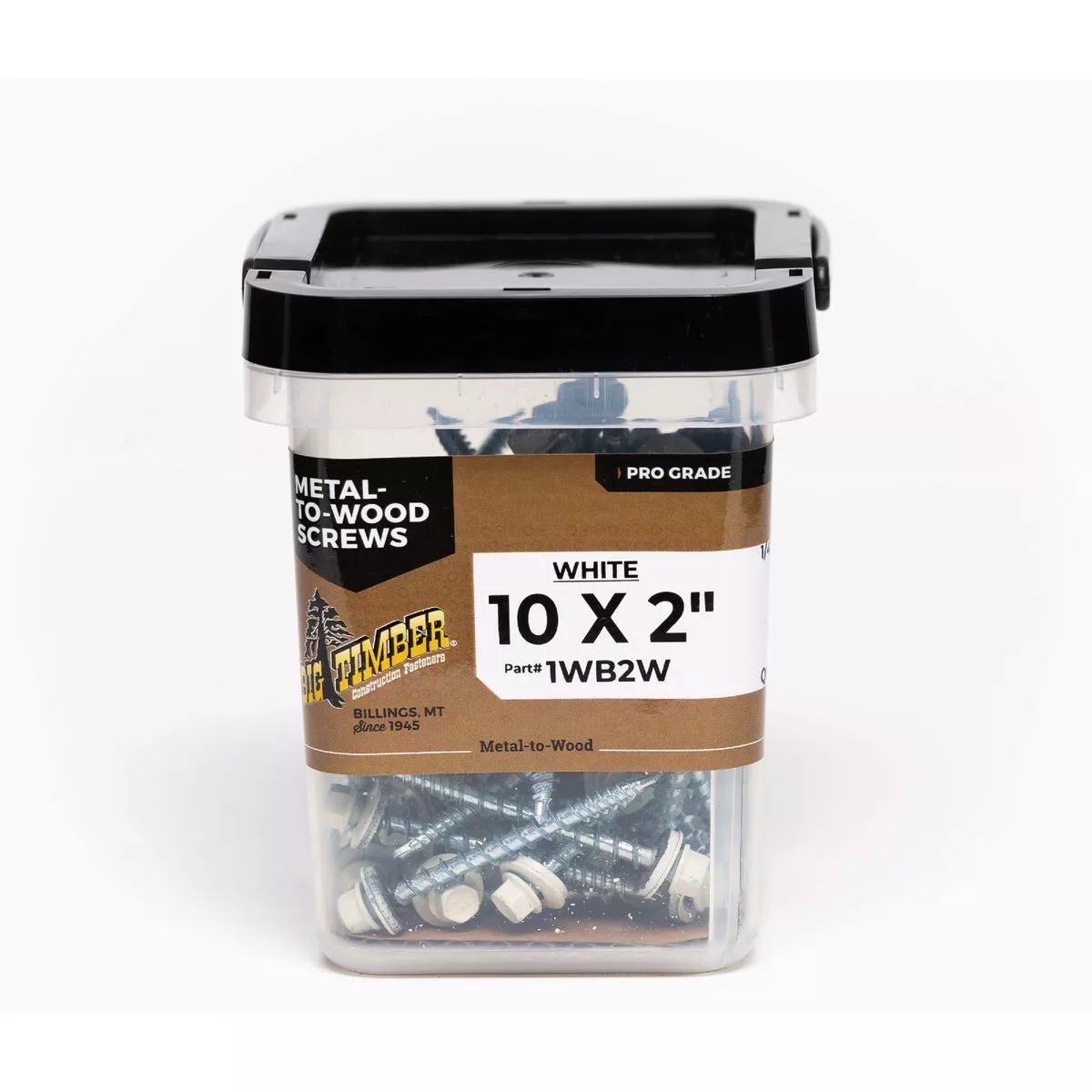 Big Timber #10 x 2 In. White Washer Head Wood Screw (100 Ct.)