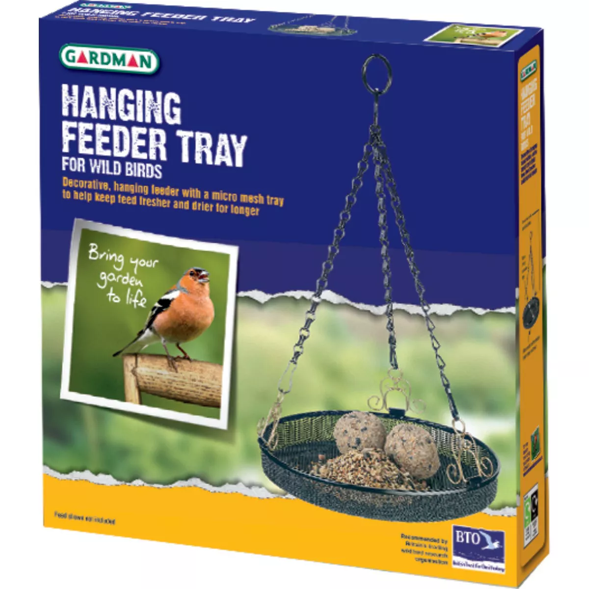 Gardman Black Metal 9.4 In. W. x 20.3 In. H. x 9.4 In. L. Bird Feeder