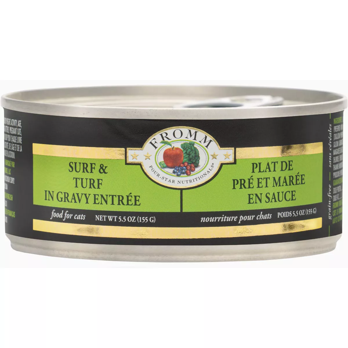 Fromm Four-Star Nutritionals Surf & Turf in Gravy Entree Wet Cat Food, 5.5 Oz.