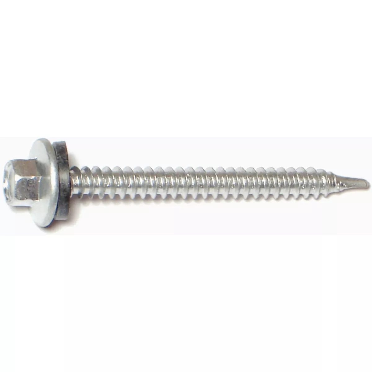 Midwest Fastener #10-14 x 2 In. Silver Ruspert Coated Steel Hex Washer Head Pole Barn Self-Drilling Screws (357 Ct.)-