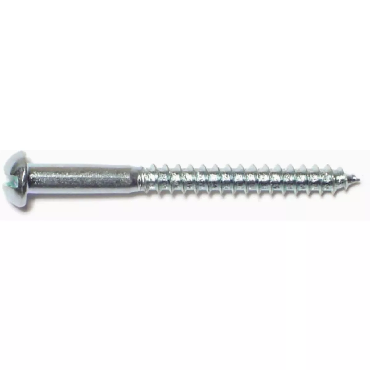 Midwest Fastener #6 x 1-1/2 In. Zinc Plated Steel Slotted Round Head Wood Screws