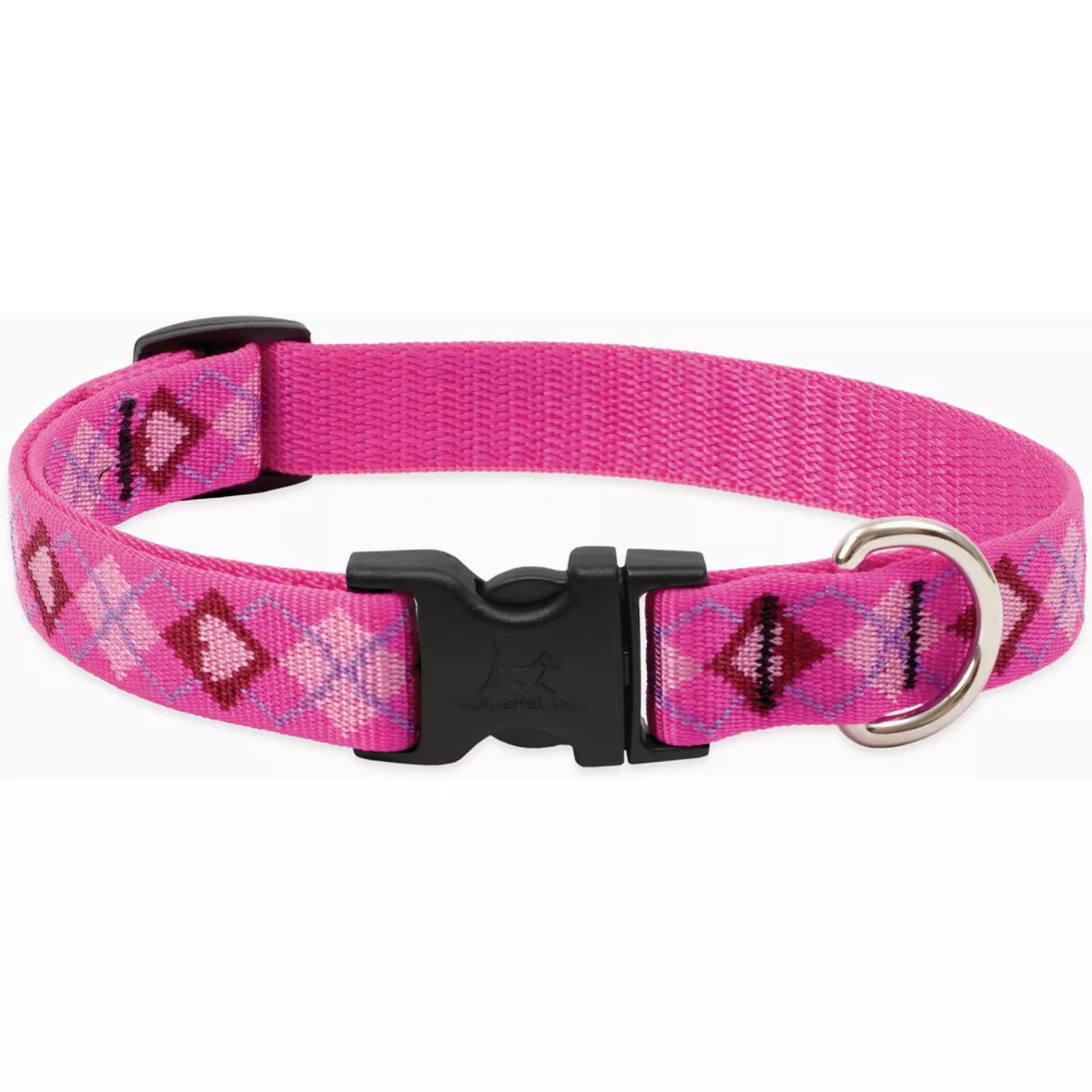 Lupine Adjustable 9 to 14 In. Small to Medium Dog Nylon Puppy Love Dog Collar