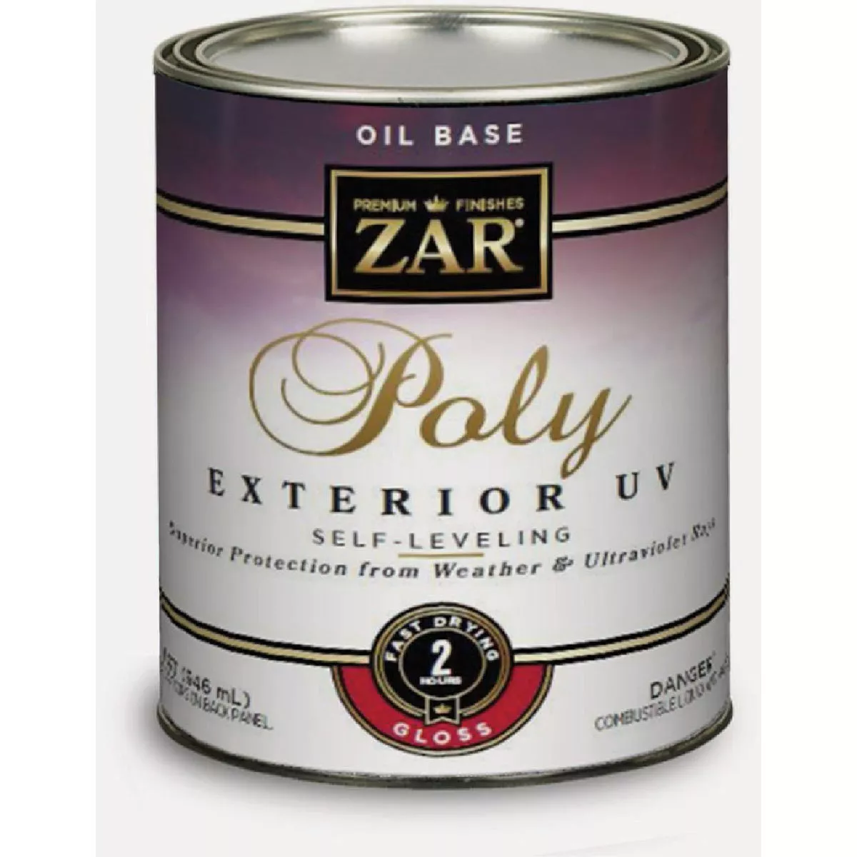 Zar Gloss Ultra Exterior Oil Based Polyurethane, 1 Qt., Clear
