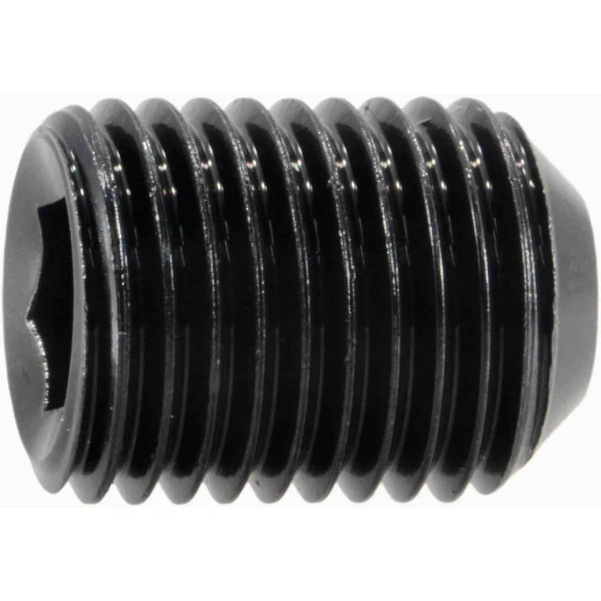 Midwest Fastener 3/8 In.-24 x 1/2 In. Steel Fine Thread Hex Socket Headless Set Screws
