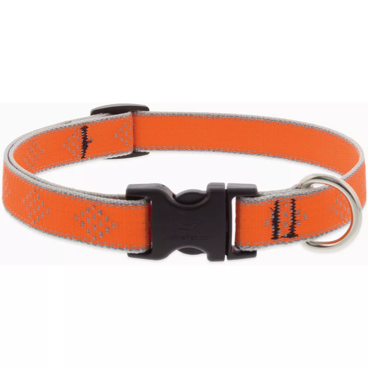 Lupine Reflective 9 to 14 In. Small to Medium Dog Orange Diamond Dog Collar