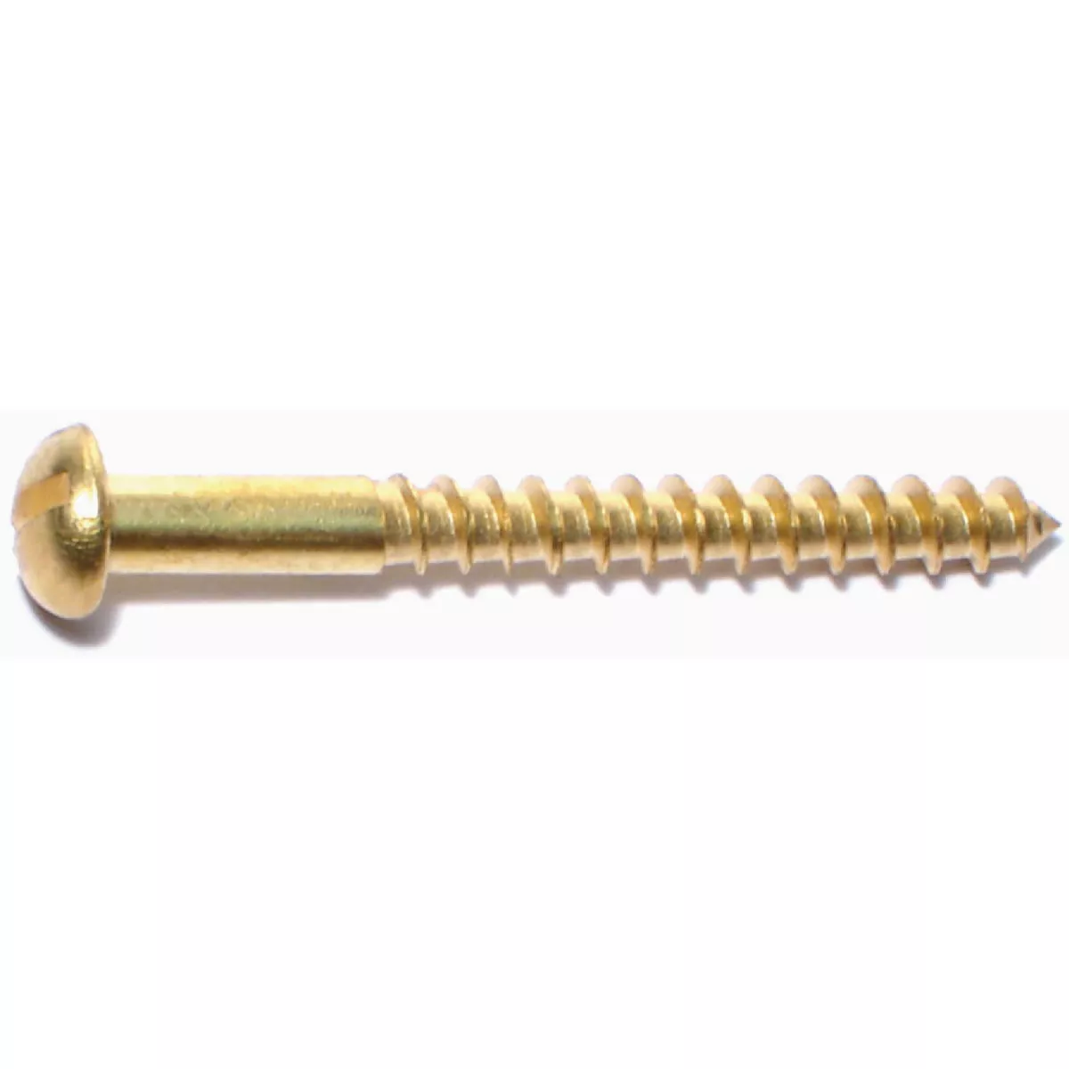 Midwest Fastener #10 x 2 In. Brass Slotted Round Head Wood Screws (25 Ct.)