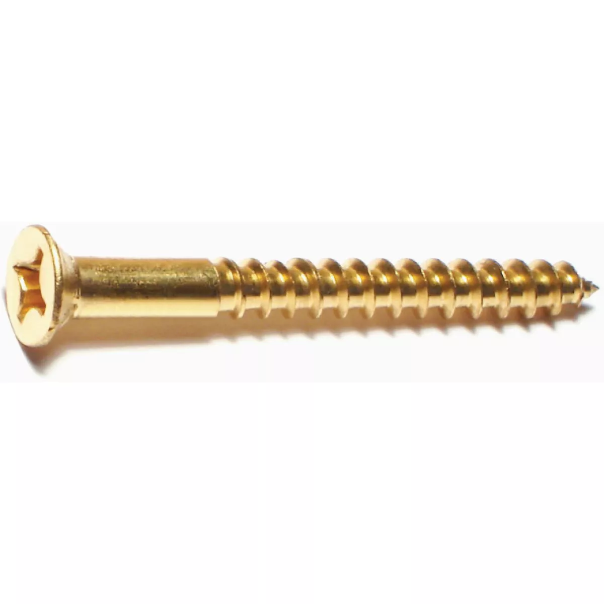 Midwest Fastener #10 x 2 In. Brass Phillips Flat Head Wood Screws (5 Ct.)