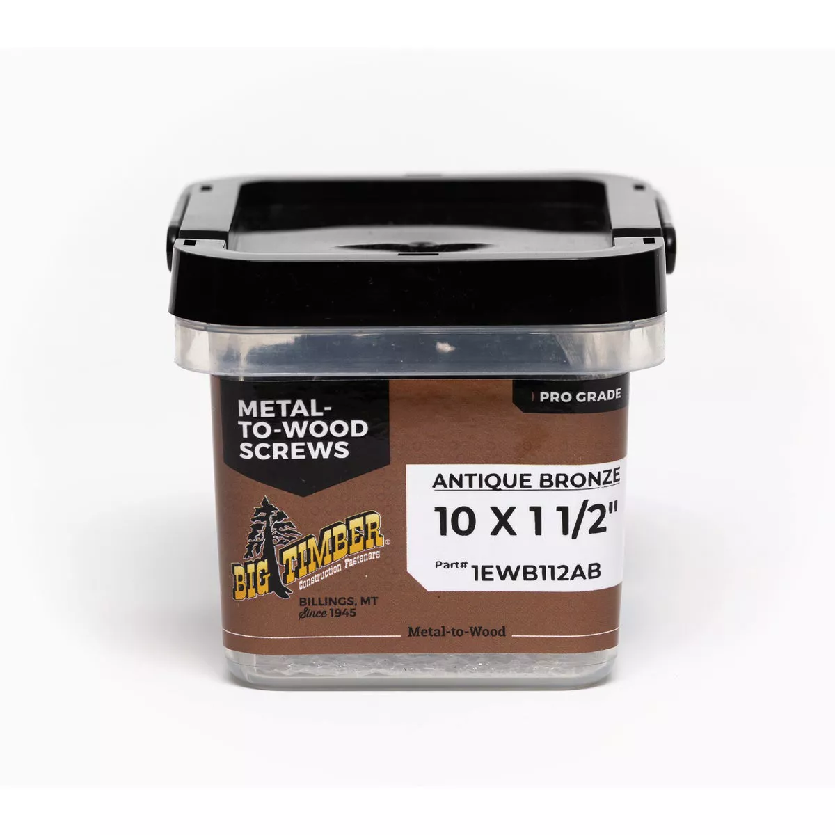 Big Timber #10 x 1-1/2 In. Antique Bronze Collared Head Wood Screw (100 Ct.)-