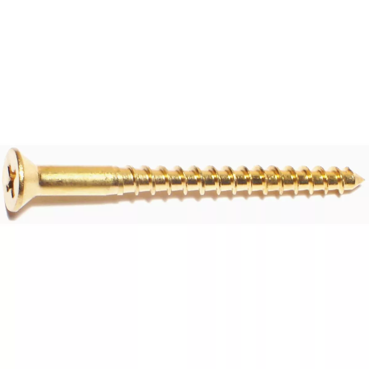 Midwest Fastener #8 x 2 In. Brass Phillips Flat Head Wood Screws (100 Ct.)