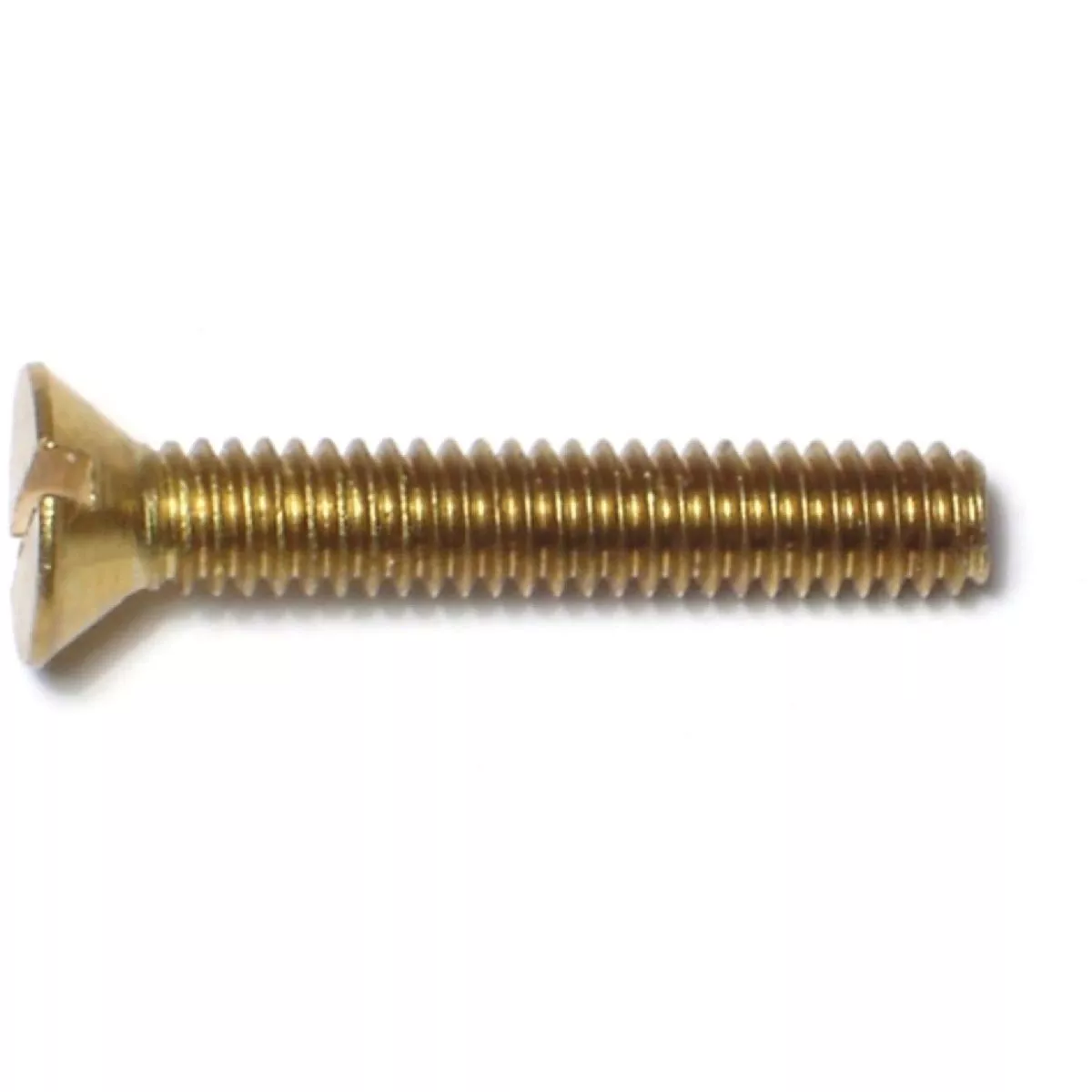 Midwest Fastener #8-32 x 1 In. Brass Coarse Thread Slotted Flat Head Machine Screws
