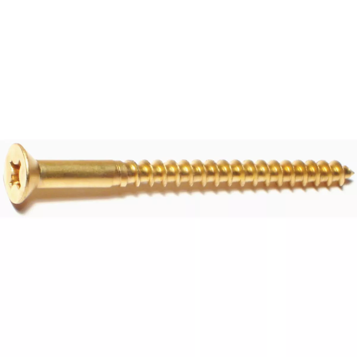 Midwest Fastener #10 x 2-1/2 In. Brass Phillips Flat Head Wood Screws (20 Ct.)-