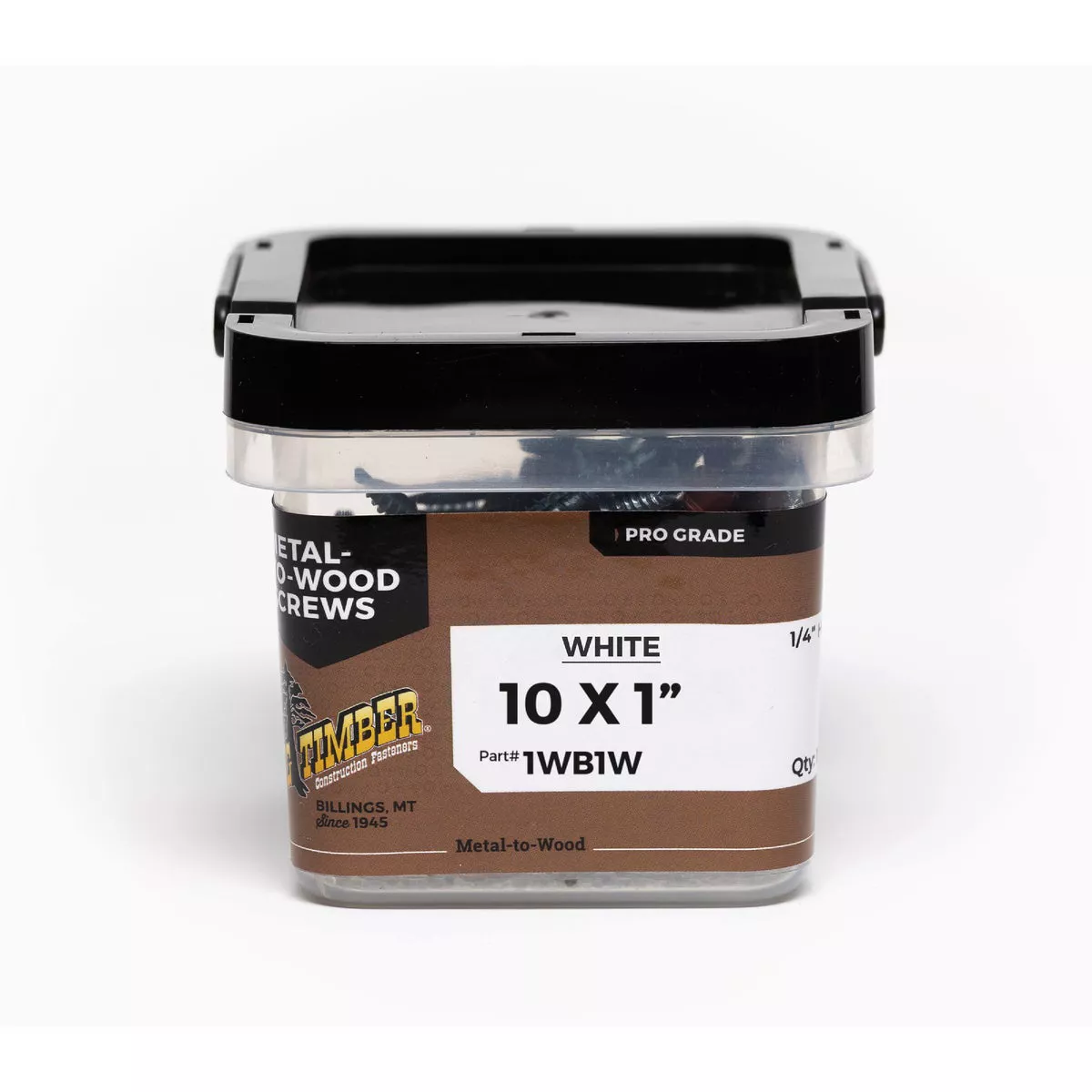 Big Timber #10 x 1 In. White Washer Head Wood Screw (100 Ct.)