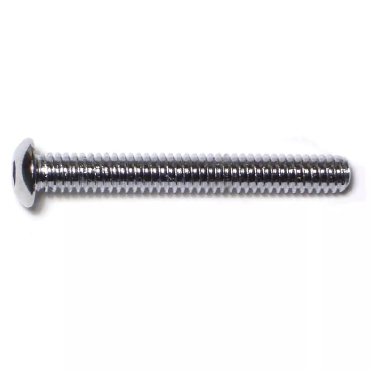 Midwest Fastener 1/4 In.-20 x 2 In. Chrome Plated Grade 8 Steel Coarse Thread Button Head Socket Cap Screws (5 Ct.)