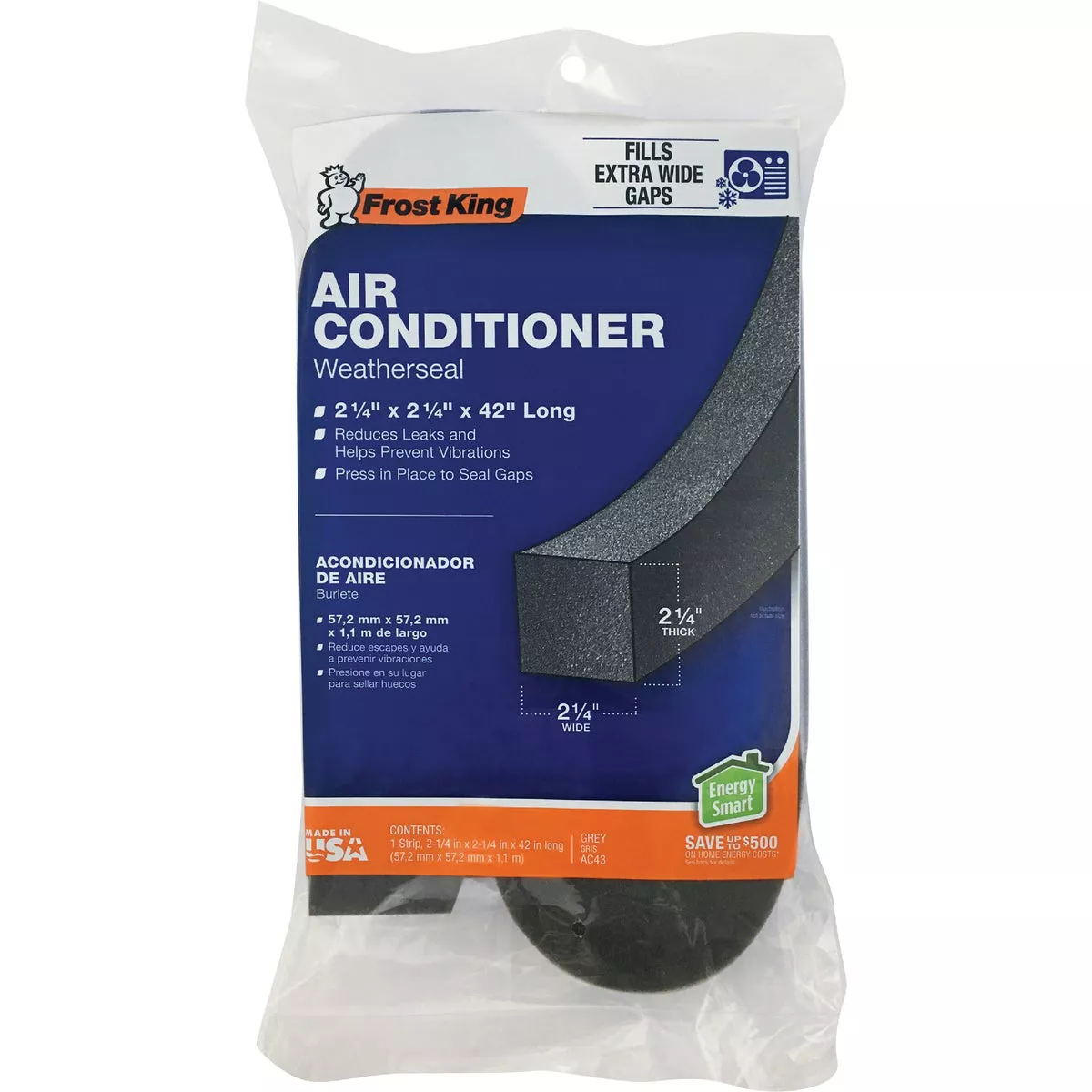 Frost King's 2-1/4 In. x 2-1/4 In. x 42 In. Air Conditioner Weatherseal