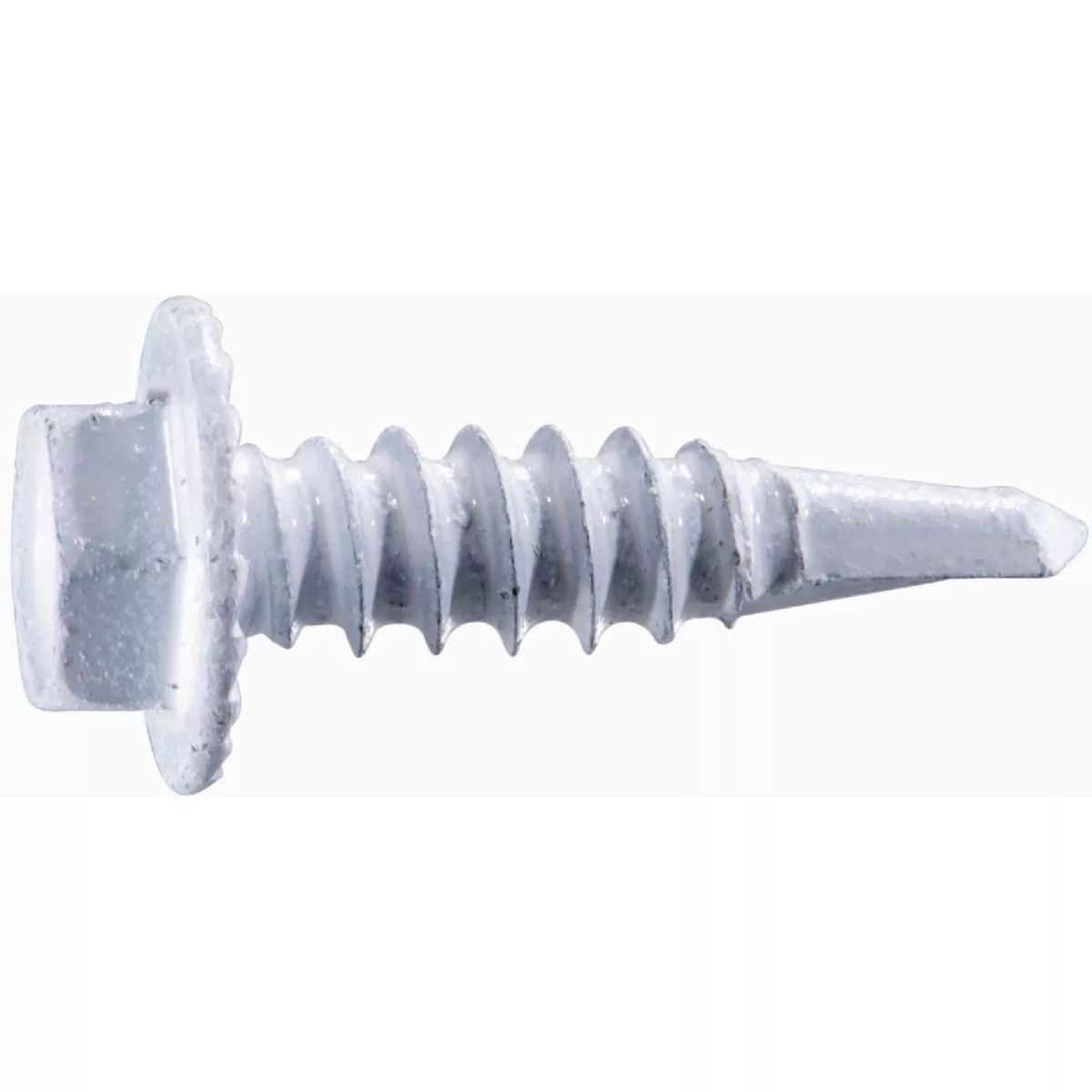 Midwest Fastener #10 x 3/4 In. White Ruspert Coated Steel Hex Washer Head Self-Drilling Screws (100 Ct.)