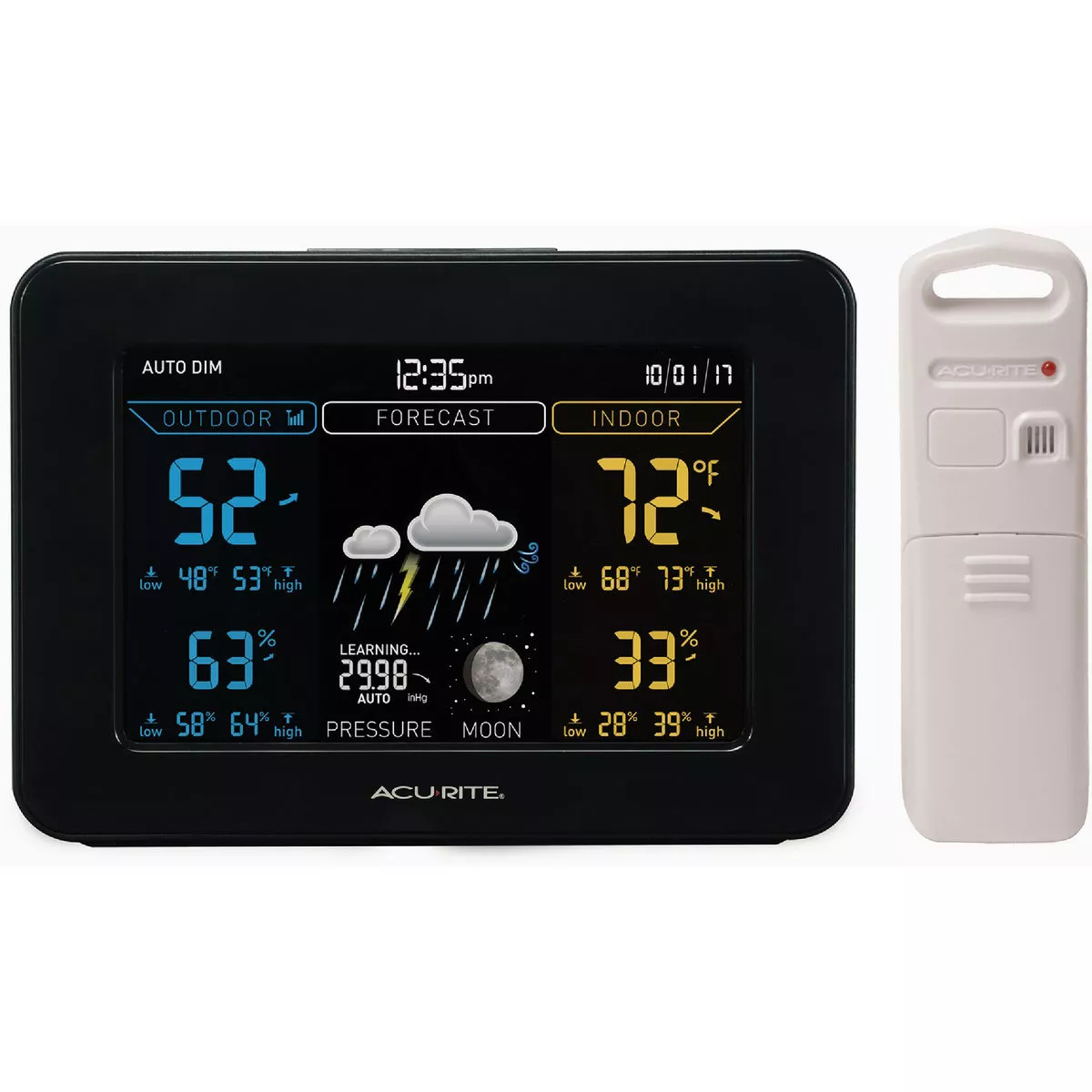 AcuRite Wireless Weather Forecaster with Moon Phase and Color Display