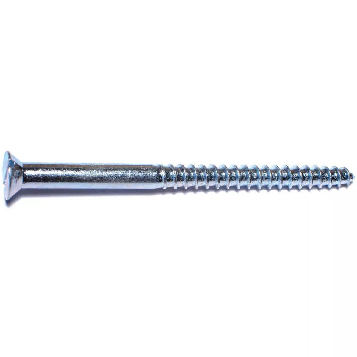 Midwest Fastener #14 x 3-1/2 In. Zinc Plated Steel Slotted Flat Head Wood Screws