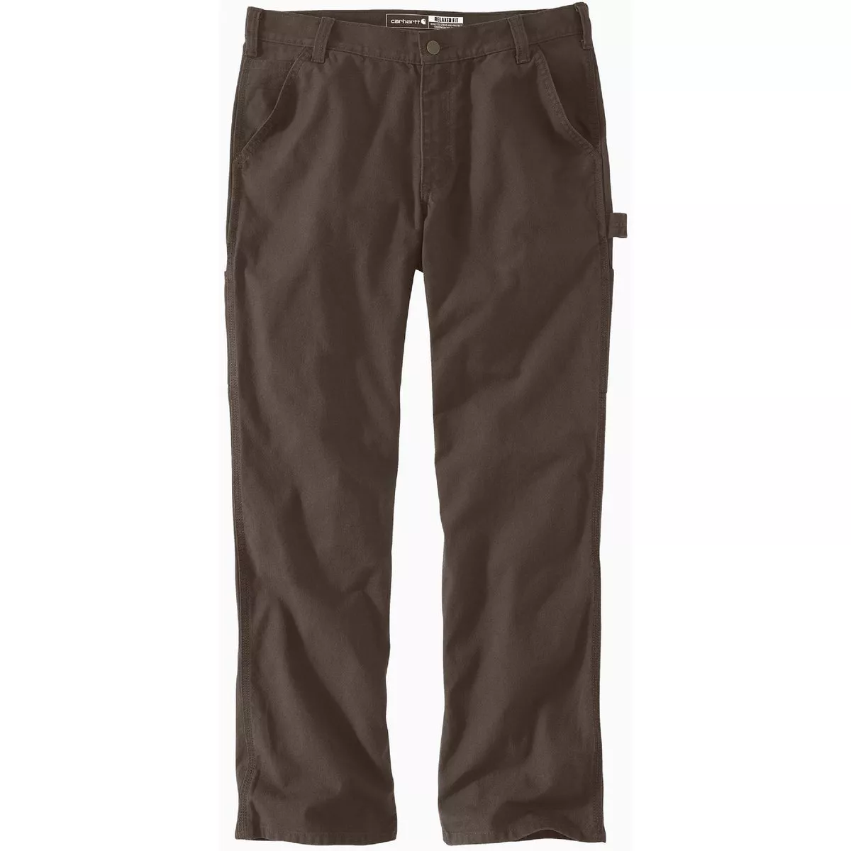 Carhartt Rugged Flex Men's 48x32 Dark Coffee Duck Utility Work Pants, Relaxed Fit