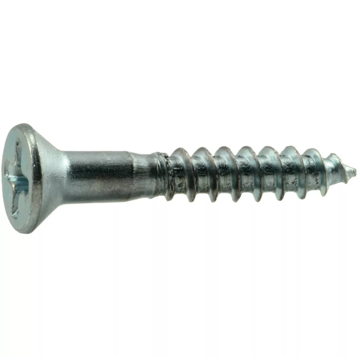 Midwest Fastener #7 x 1 In. Zinc Plated Steel Phillips Flat Head Wood Screws (100 Ct.)-