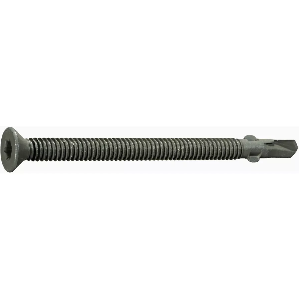 Midwest Fastener #14-14 x 3-1/2 In. Gray Ruspert Coated Steel Star Drive Flat Head Self-Drilling Screws with Wings