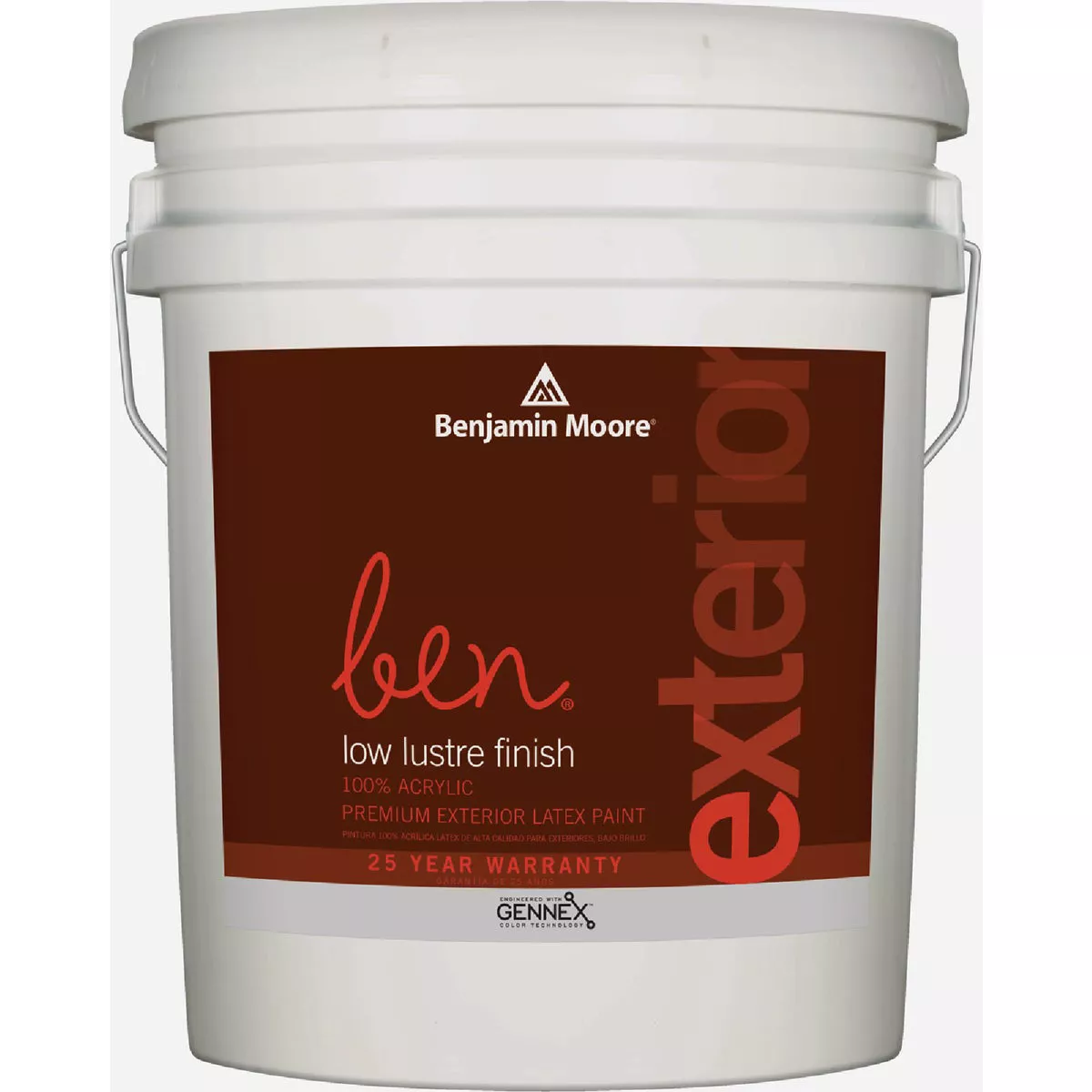 Benjamin Moore ben Acrylic Latex Low Lustre Exterior House Paint, Base 2, 5 Gal.