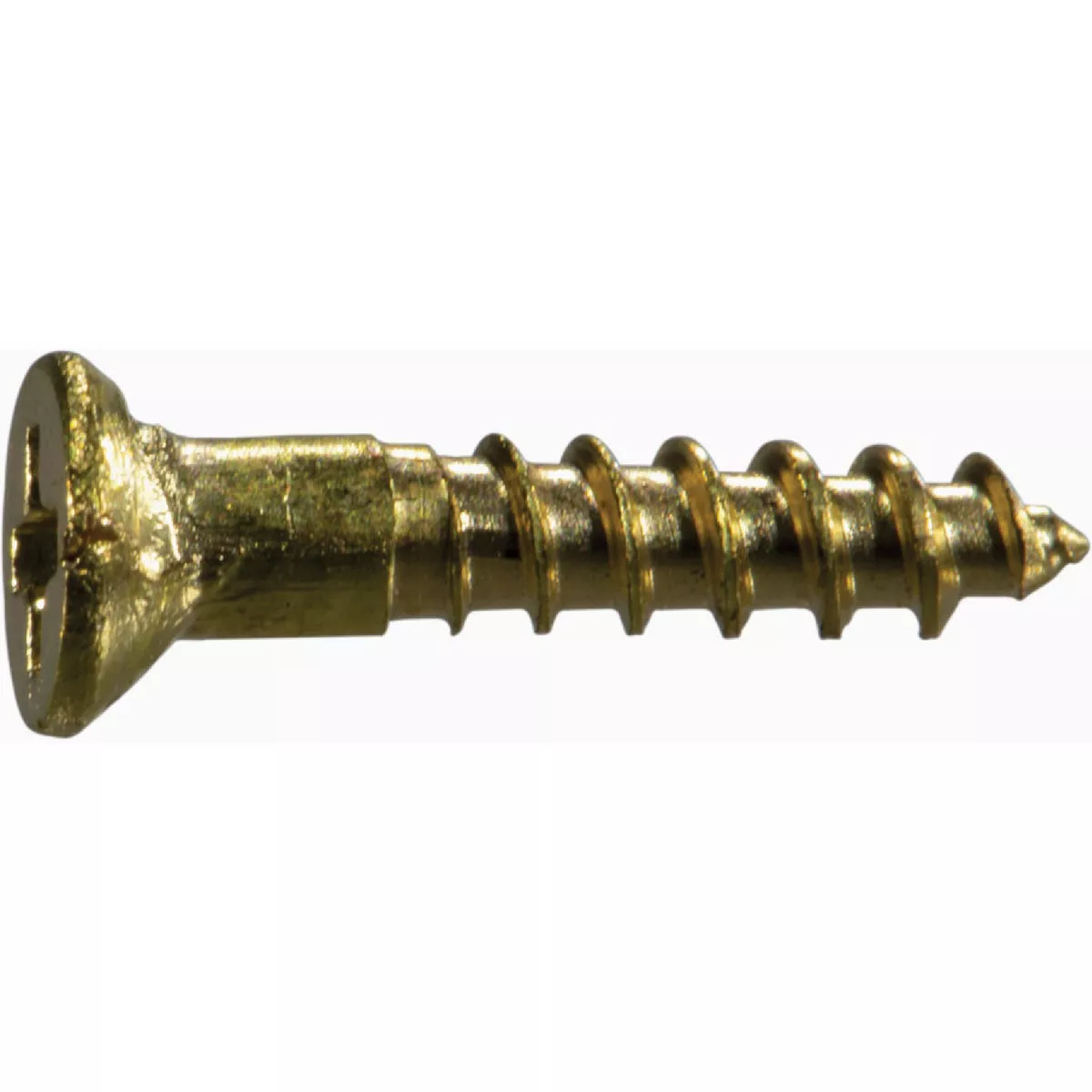 Midwest Fastener #3 x 1/2 In. Brass Phillips Flat Head Wood Screws (100 Ct.)