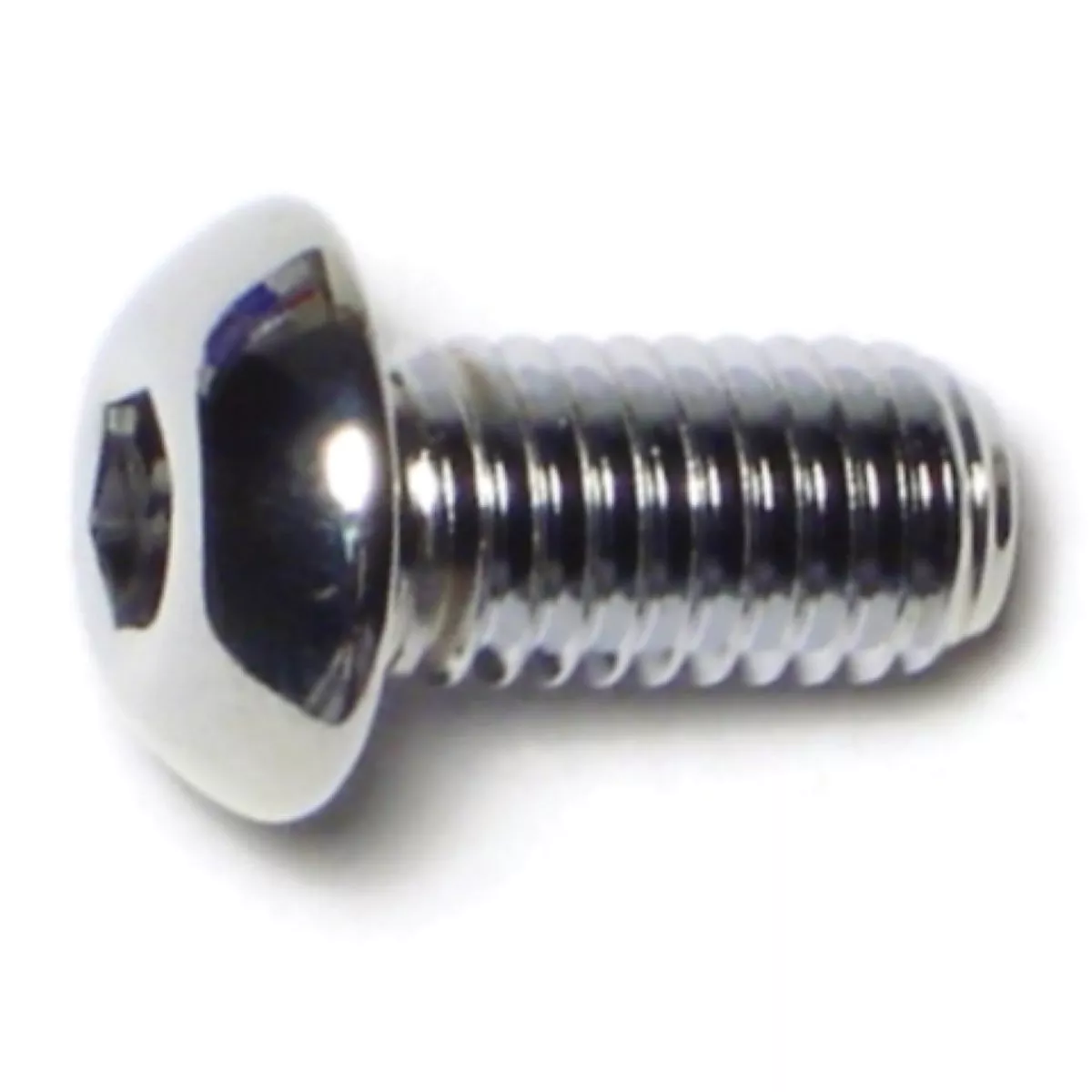 Midwest Fastener 8mm-1.25 x 16mm Chrome Plated Class 10.9 Steel Coarse Thread Button Head Hex Socket Cap Screws (10 Ct.)