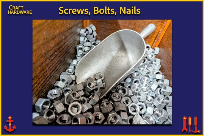 Screws, Bolts and Nails from Craft Hardware!