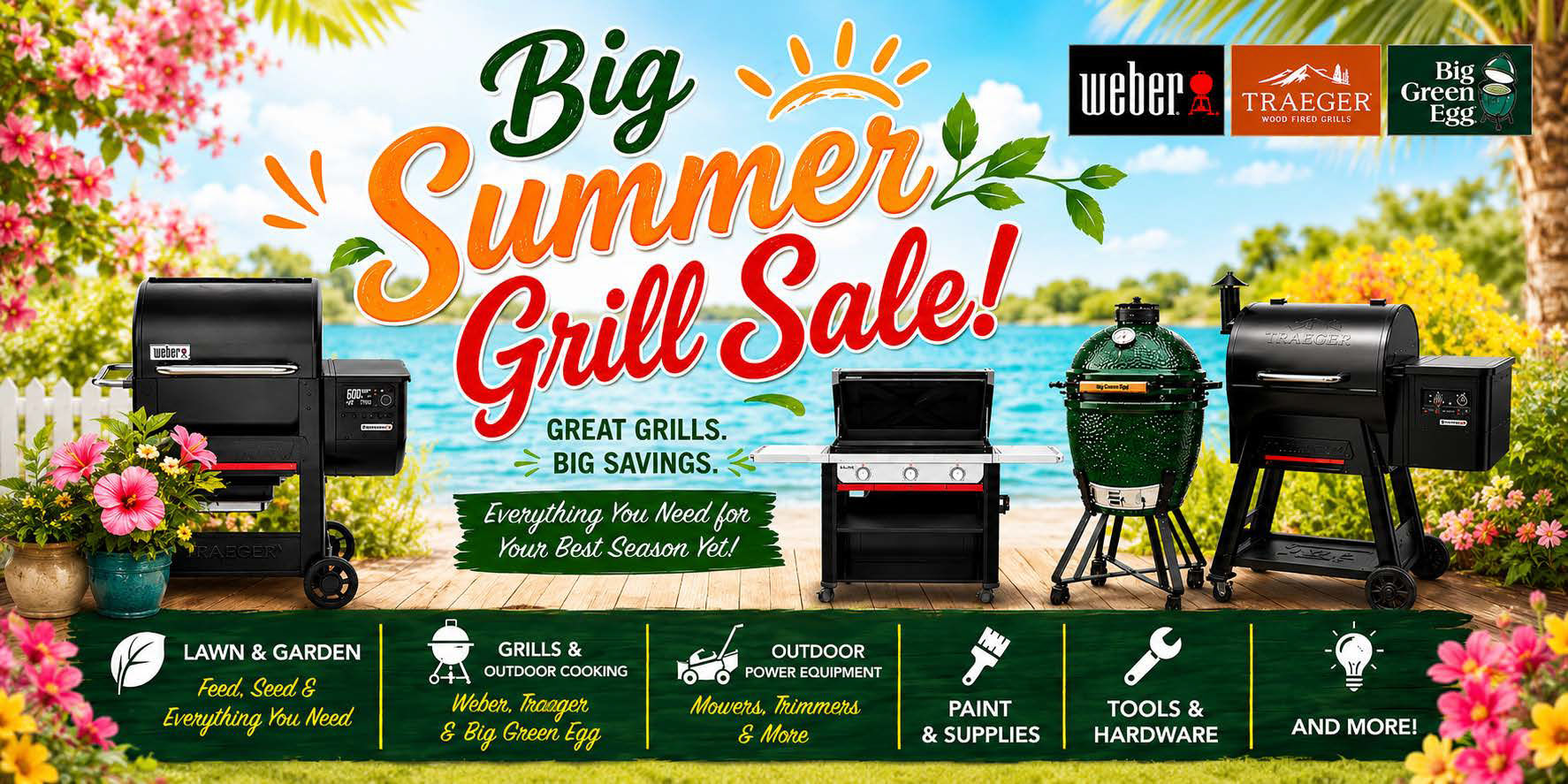 Weber grill sale and grill demonstrations upcoming.